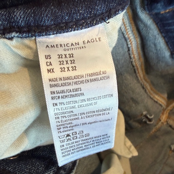 American Eagle Outfitters Men's Dark Blue Straight Jeans - Picture 4 of 4